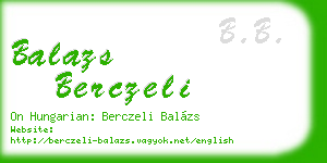balazs berczeli business card